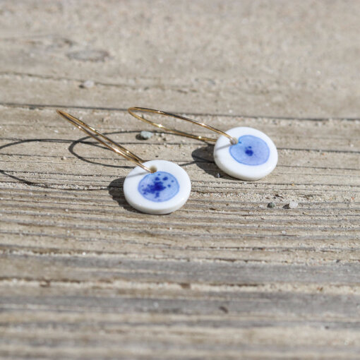 náušnice Modrá jablíčka